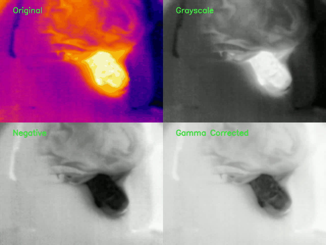 Privacy example demonstration showing thermal sensor privacy enhancements